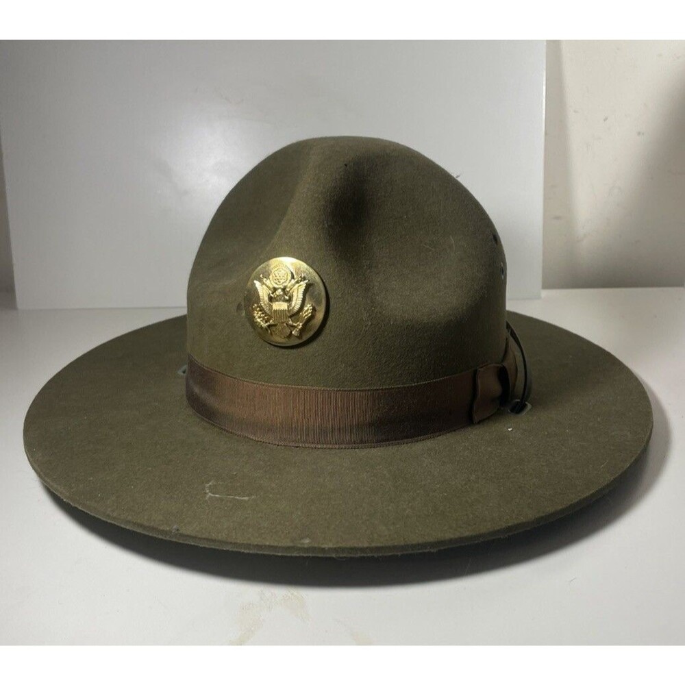 US Military Stetson Campaign Hat Headgear Vintage